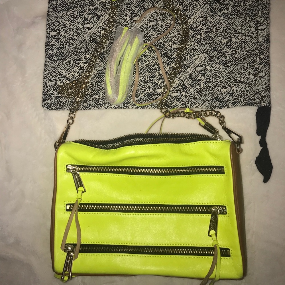REBECCA MINKOFF Neon Green LG M.A.C. Crossbody